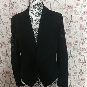 Thalia Sodi Lace Trim Open Front Blazer Jacket